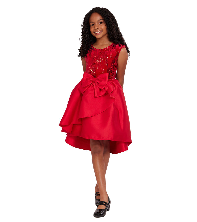 Mary Sequin High Low Dress