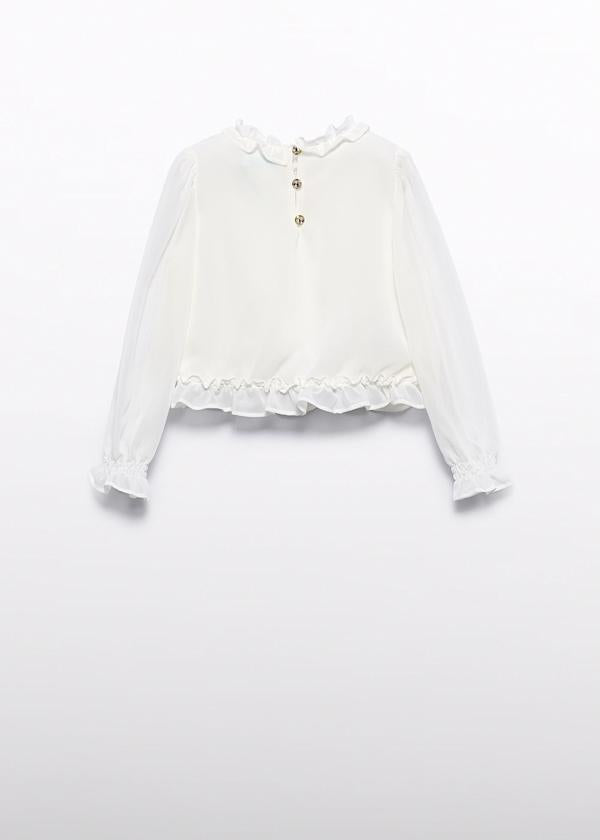 Chiffon Smocked Blouse