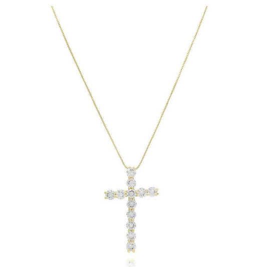 Gold Faith Cross Necklace