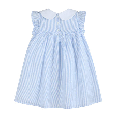 Blue/Pink Bow Ruffle Dress