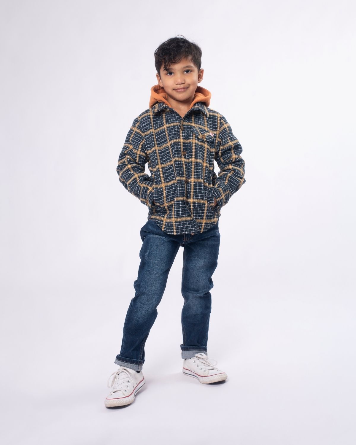 Evergreen Check Glen Flannel Hoodie