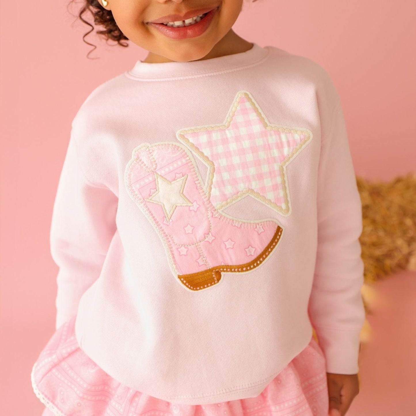 Bandana Cowgirl Patch Western Sweatshirt