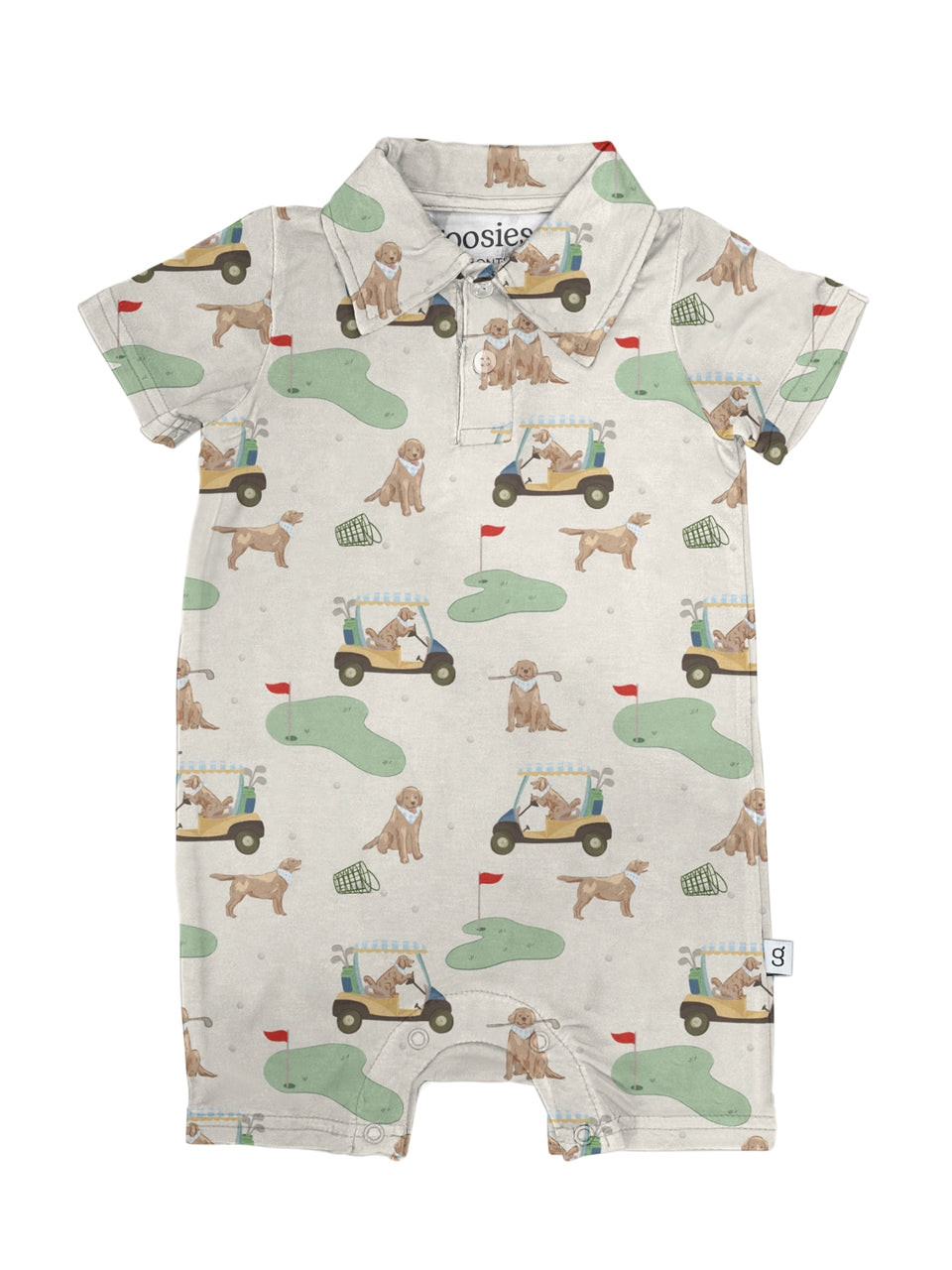 Barks & Birdies (Golf Dogs) Polo Romper
