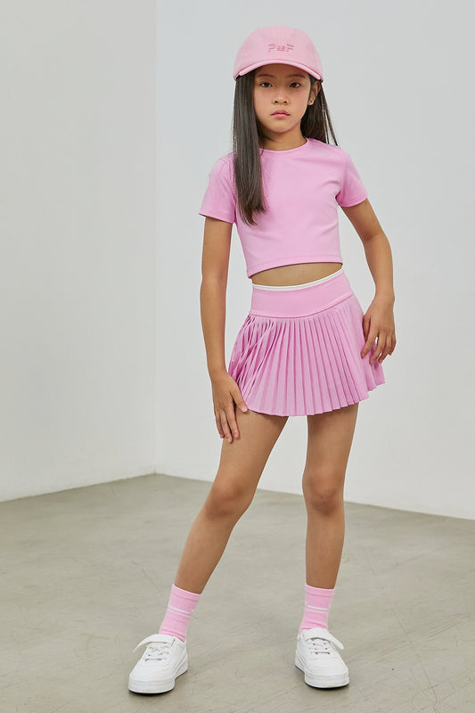 Petal Pink Pleated Skirt
