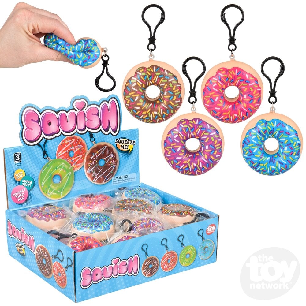 Squish Donut Keychain Clip
