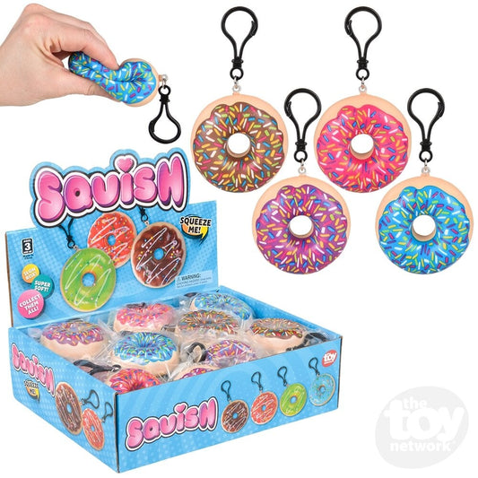 Squish Donut Keychain Clip