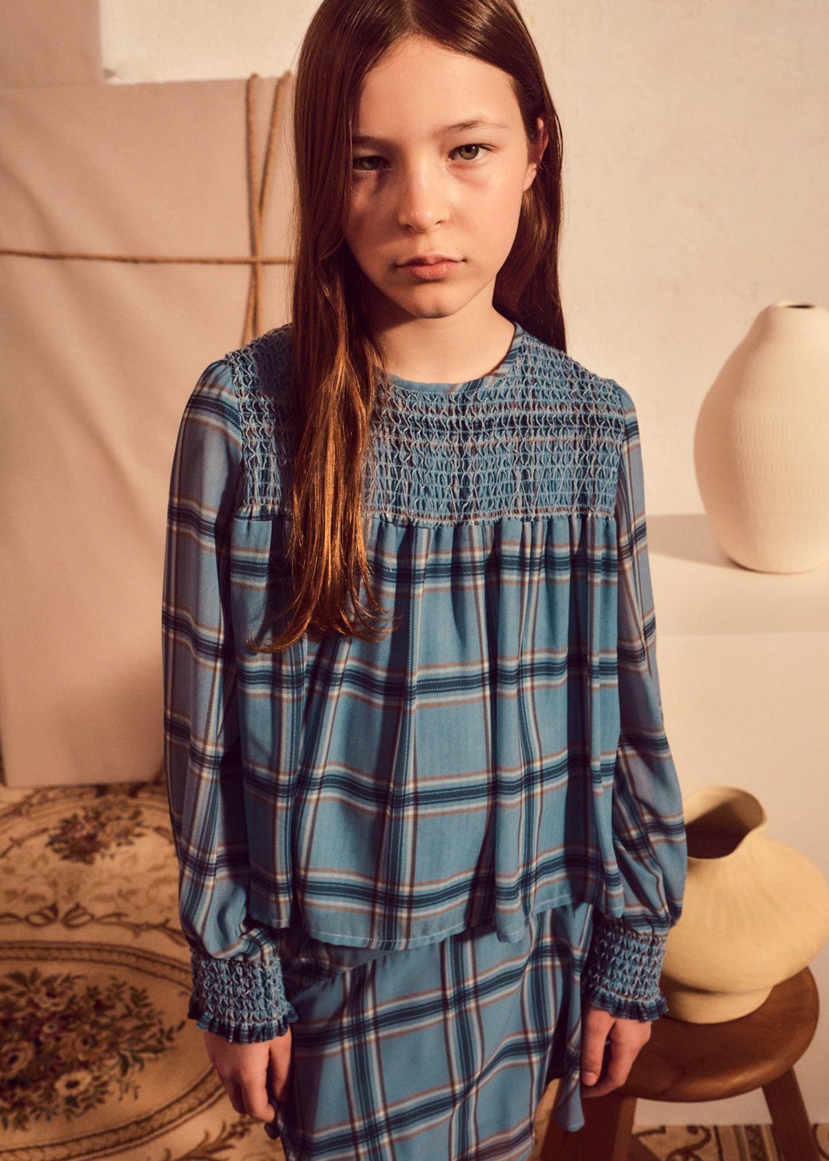 Iceberg Smocked Chiffon Blouse
