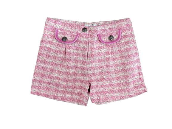 Pink Tweed Donna Shorts