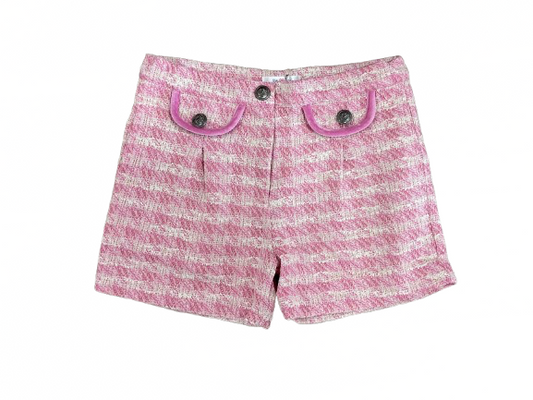 Pink Tweed Donna Shorts