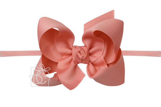Shell Pink 4.5" Headband Bow