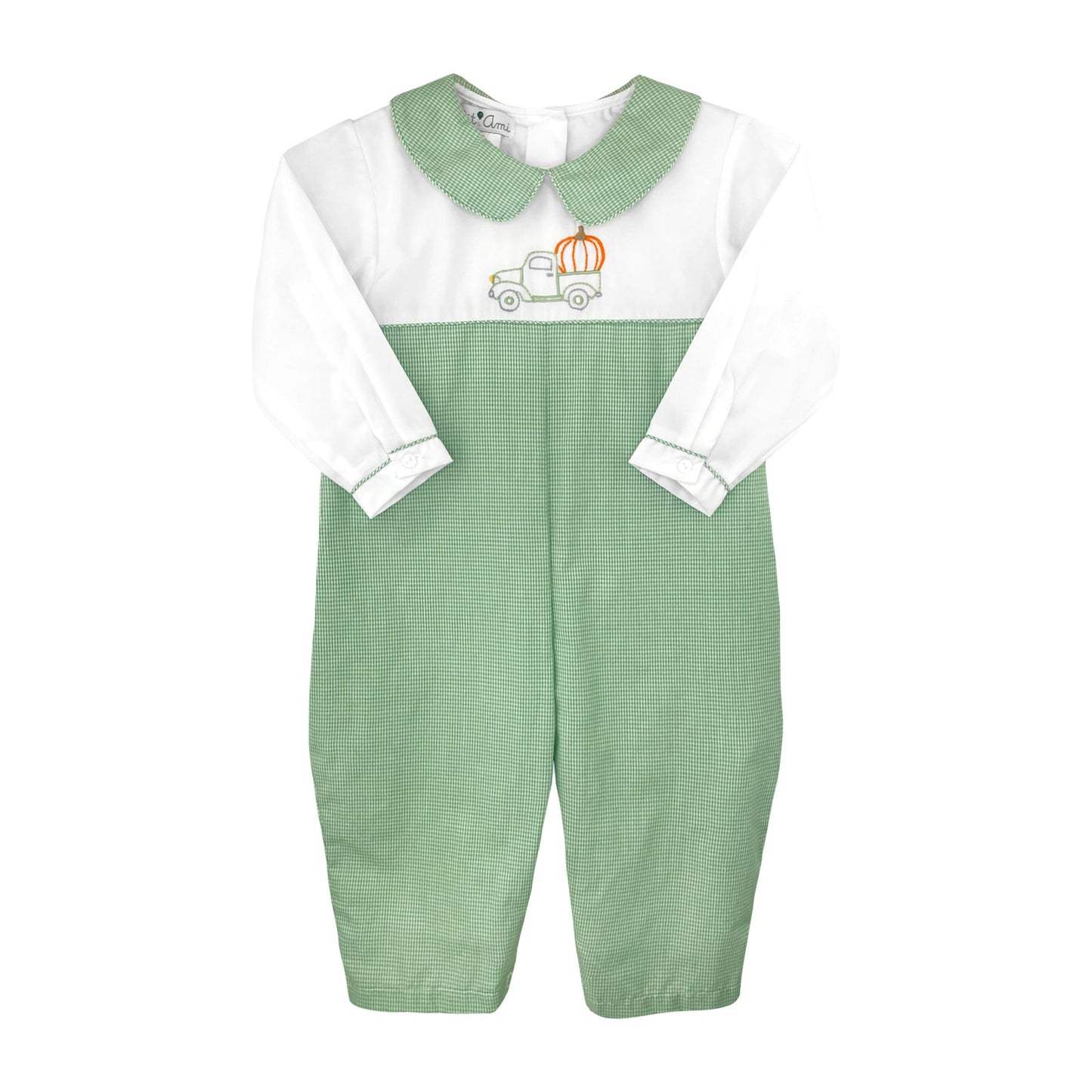 Embroidered Pumpkin Truck Longall