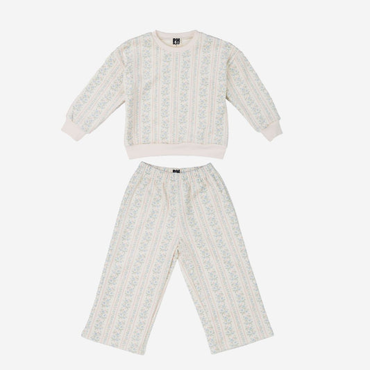 Peach Ivory Miller Soft Sweatshirts Set