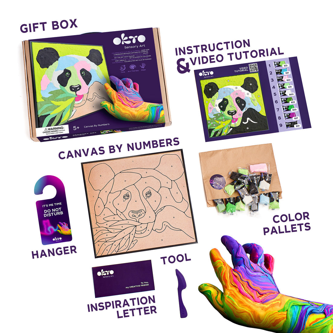 OKTO Clay-By-Numbers Kit "Panda"