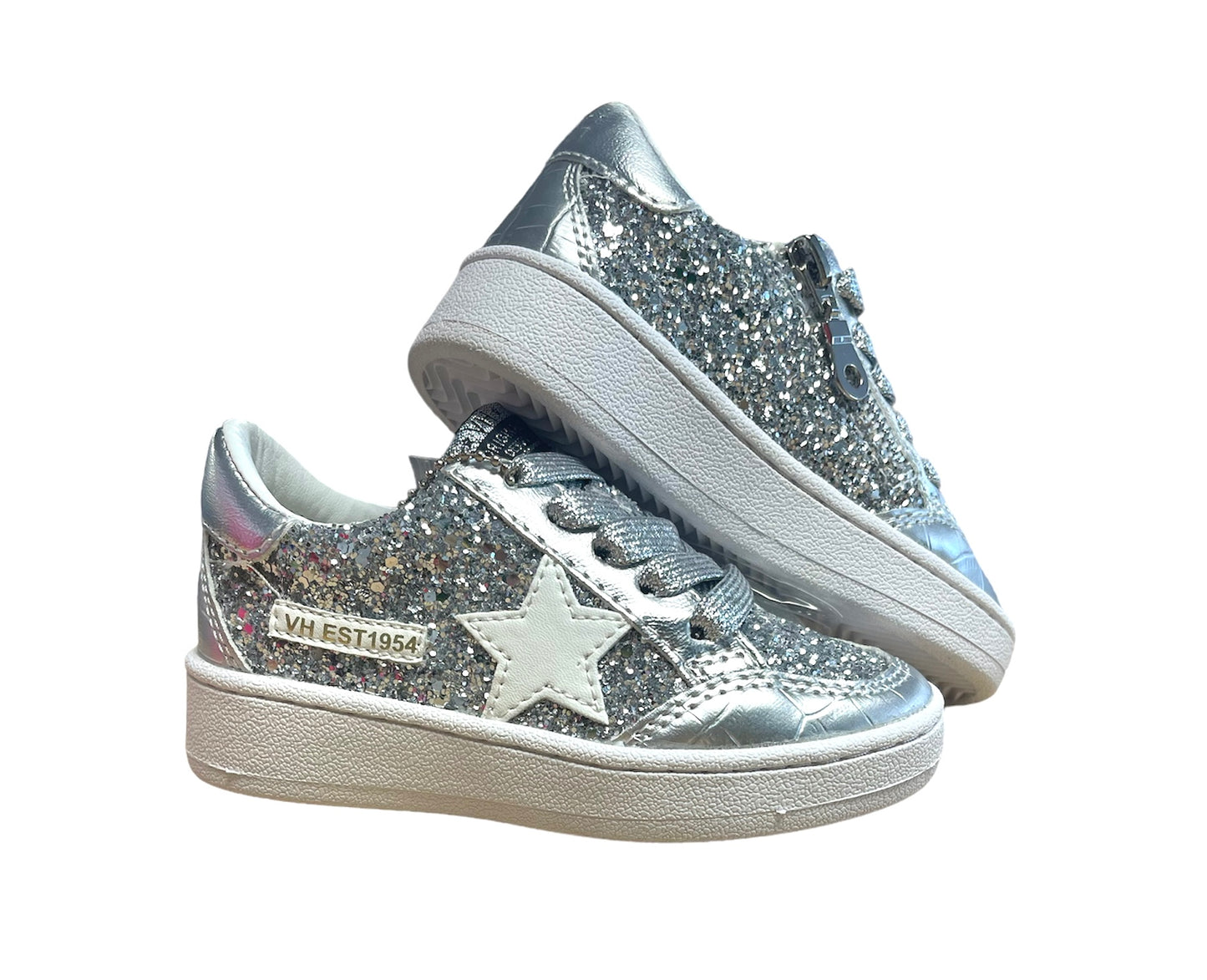 Alaia Silver Glitter Black Low Top