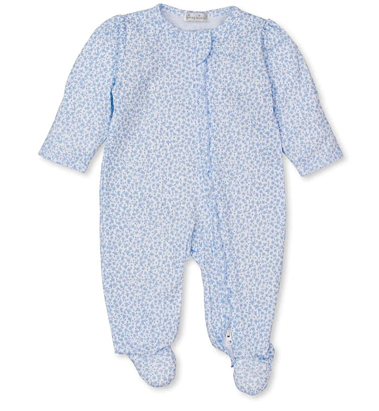 Blue Petite Blooms Footie