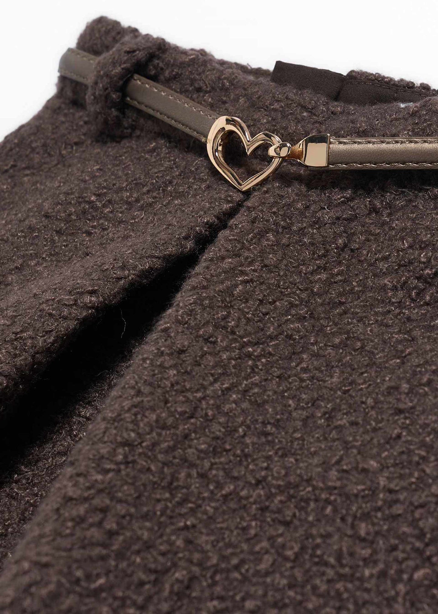 Dark Brown Sherpa Skirt