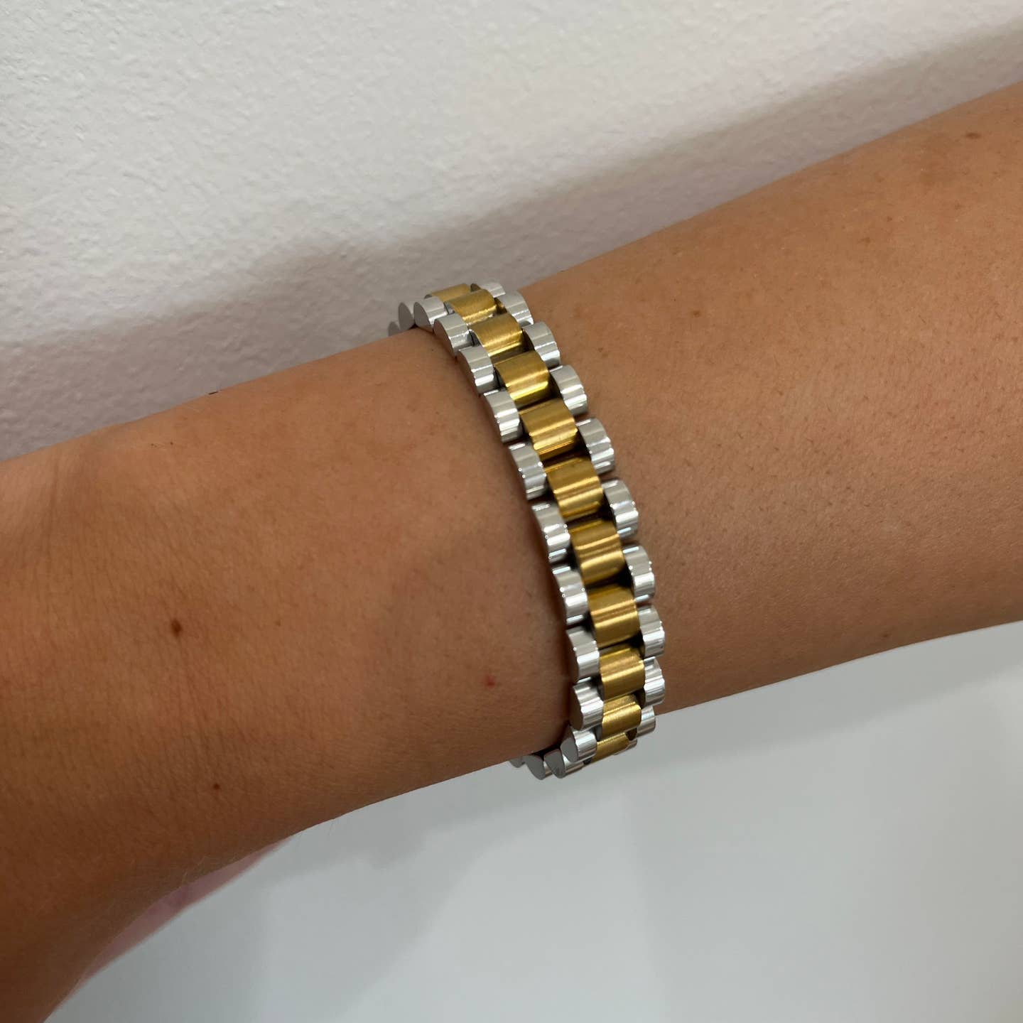 Two Tone Bradley Watch Link Bracelet