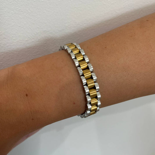Two Tone Bradley Watch Link Bracelet