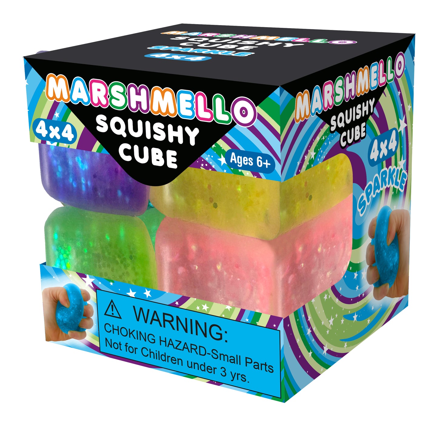 Marshmello 4x4 Mini Glitter Cube