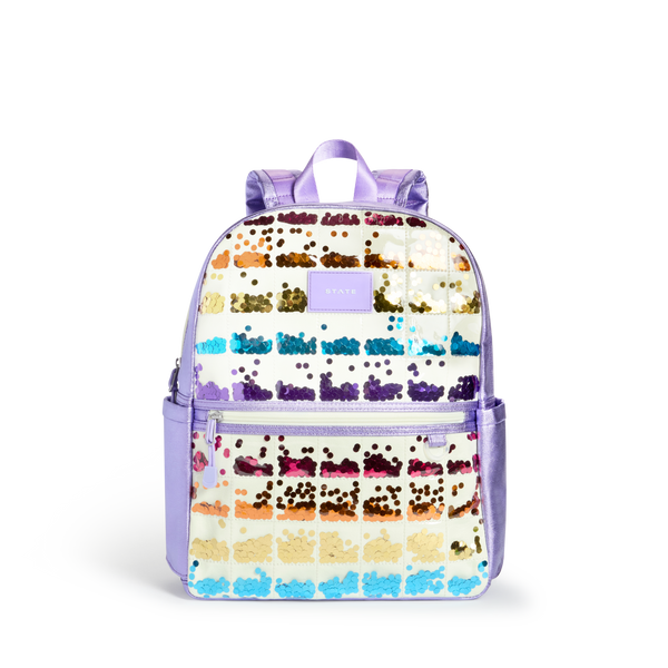 Lilac Quilted Sequins Kane Backpack
