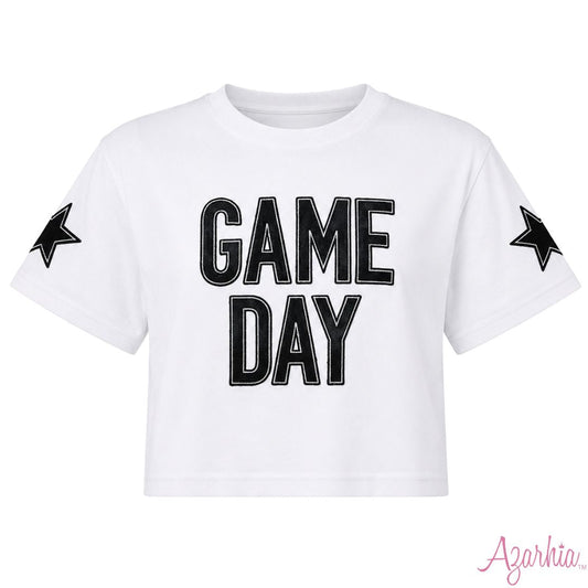 Black Shimmer Game Day Star Tee