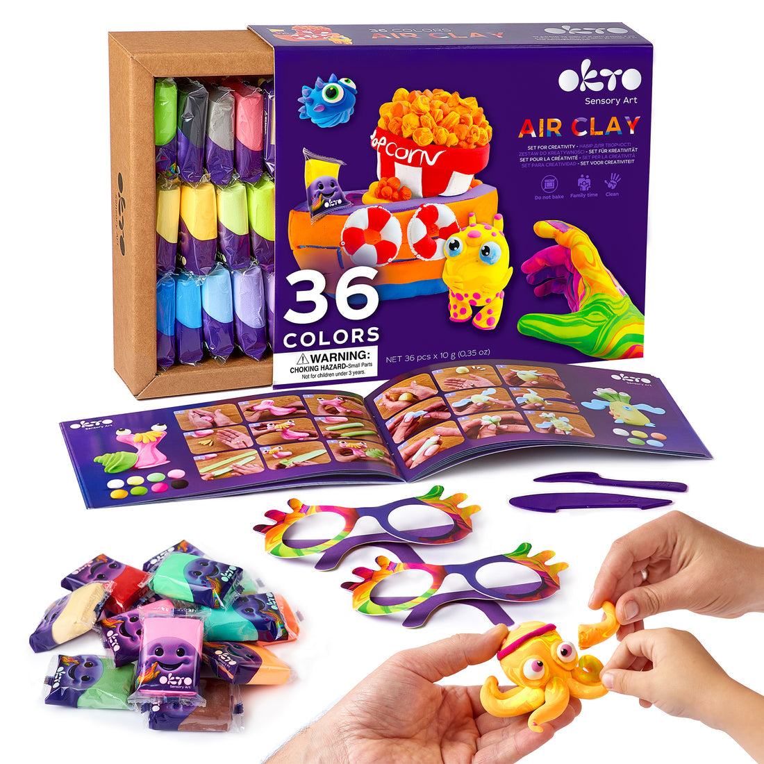 OKTO 36 Color Air Dry Clay Set
