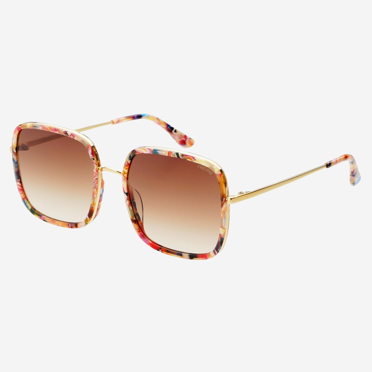 Rose Tortoise Cosmo Square Sunglasses