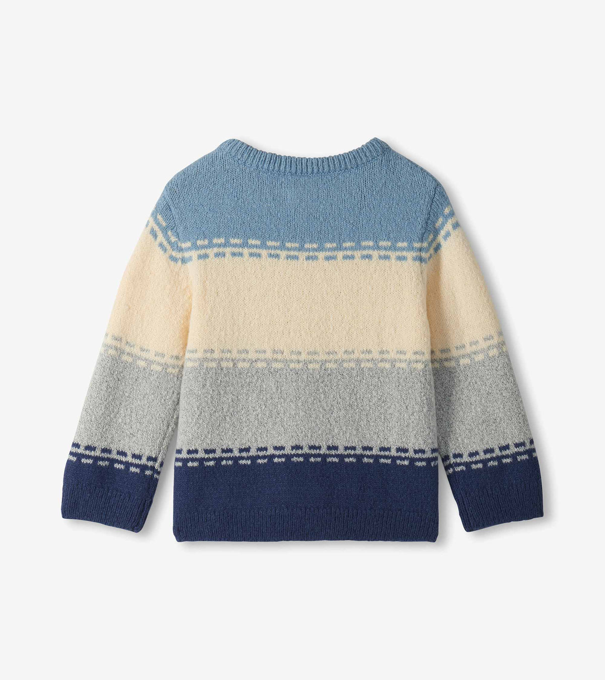 Blue Colourblock Crew Neck Sweater