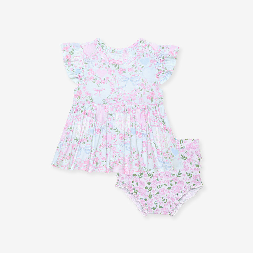 Josephine Peplum Ruffled Bummie Set