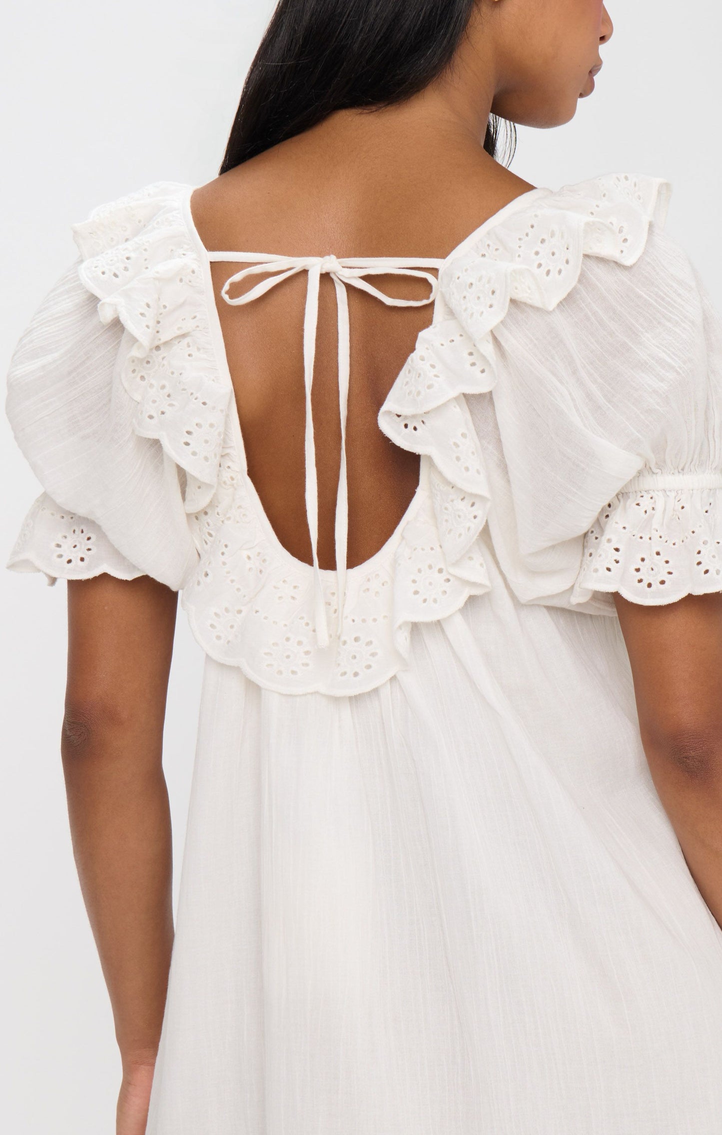 White Eyelet Toulouse Dress