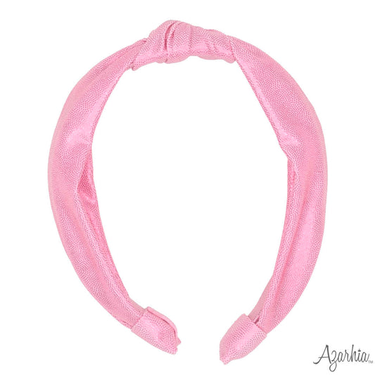 Light Pink Shimmer Top Knot Headband