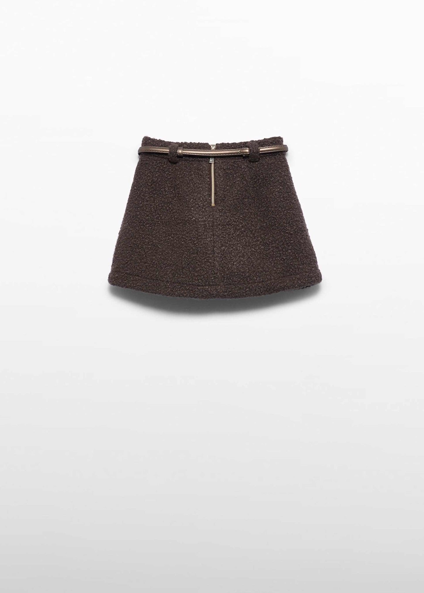 Dark Brown Sherpa Skirt