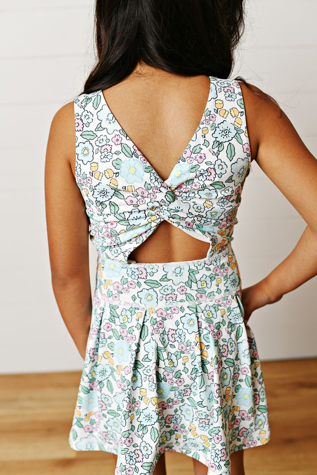 Aqua Bloom Tennis Dress