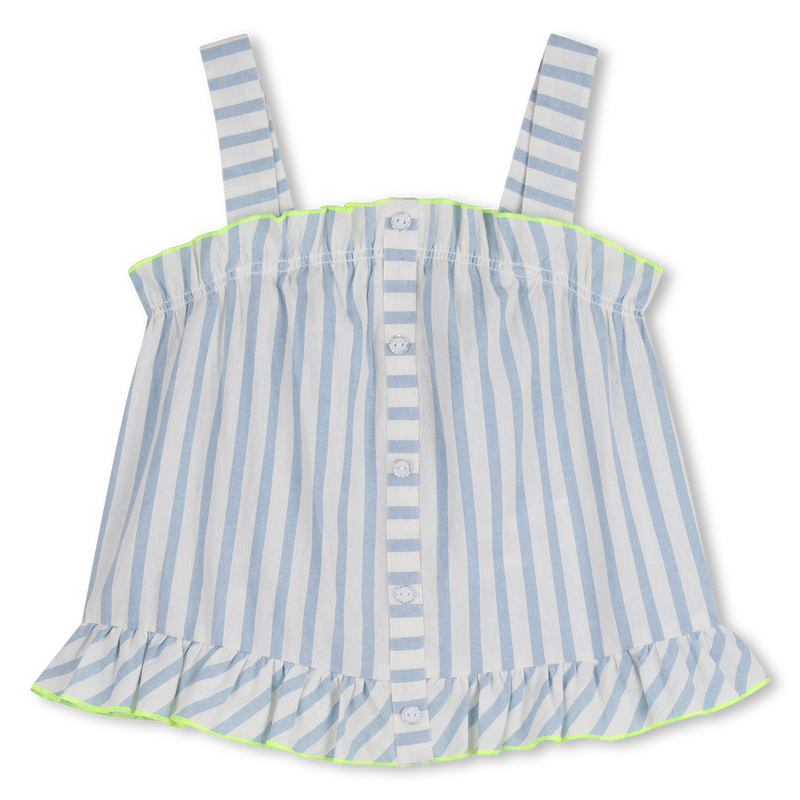 Striped Top With Ruffle