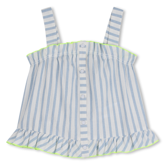 Striped Top With Ruffle