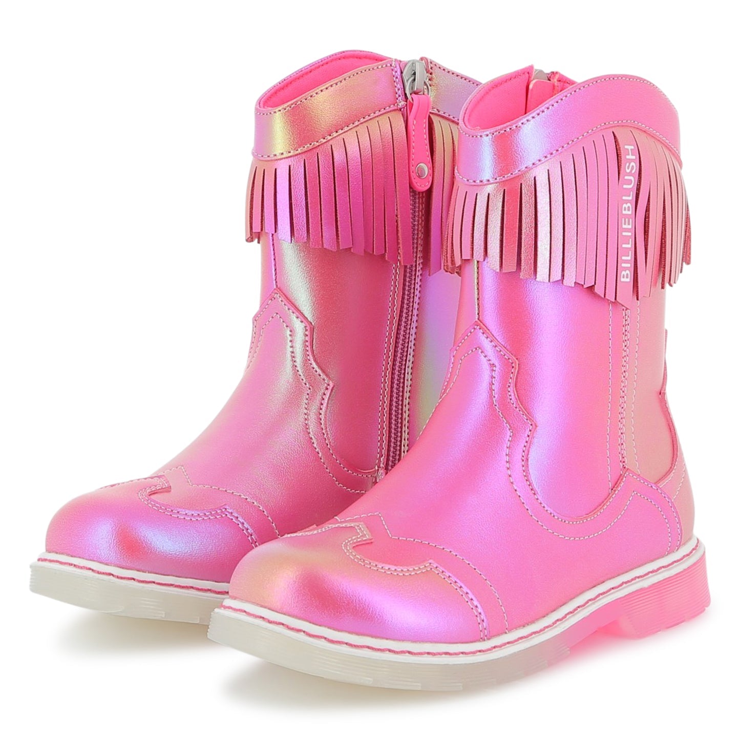 Pink Metallic Western Boots