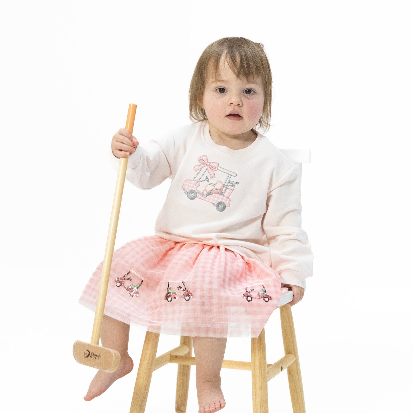 Pink Gingham Golf Cart Tutu