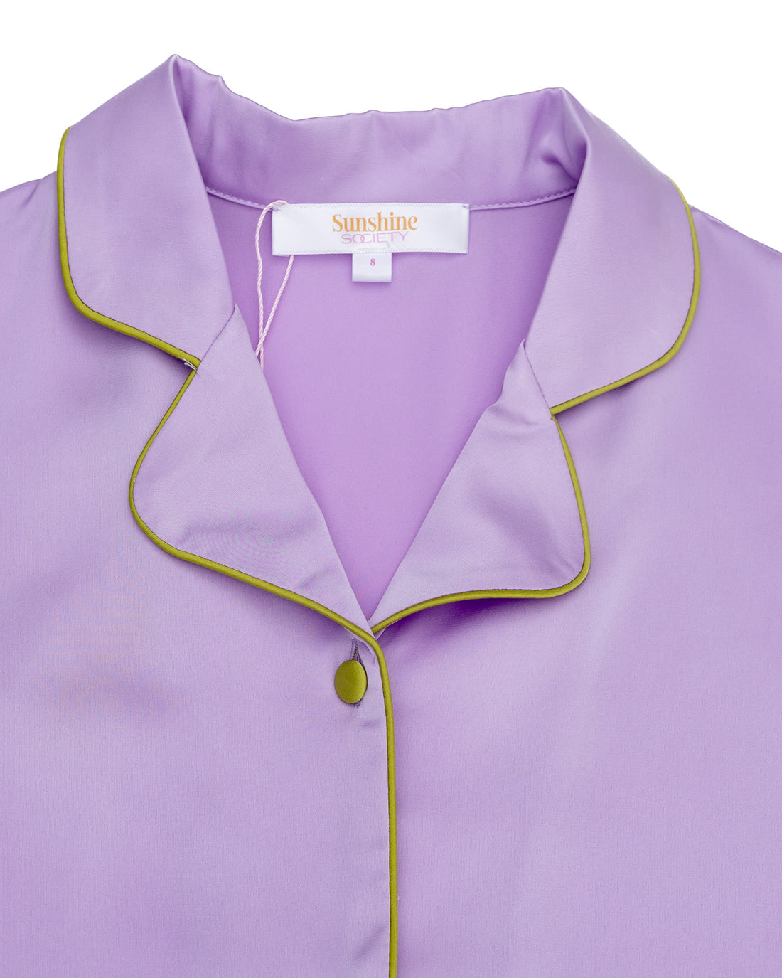 Lavender Silky Short Sleeve Pajama Set