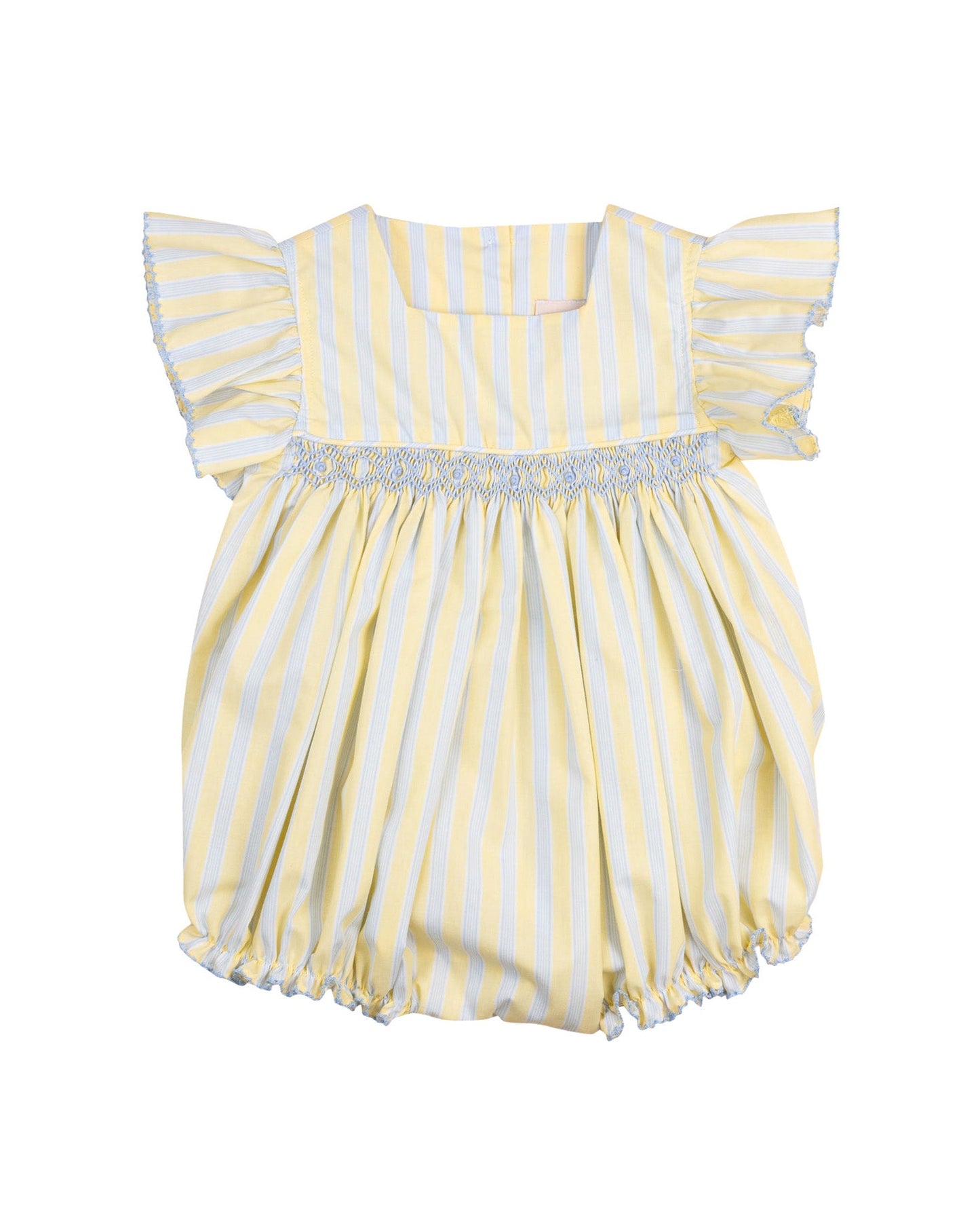 Sunshine Stripes Smocked Bubble