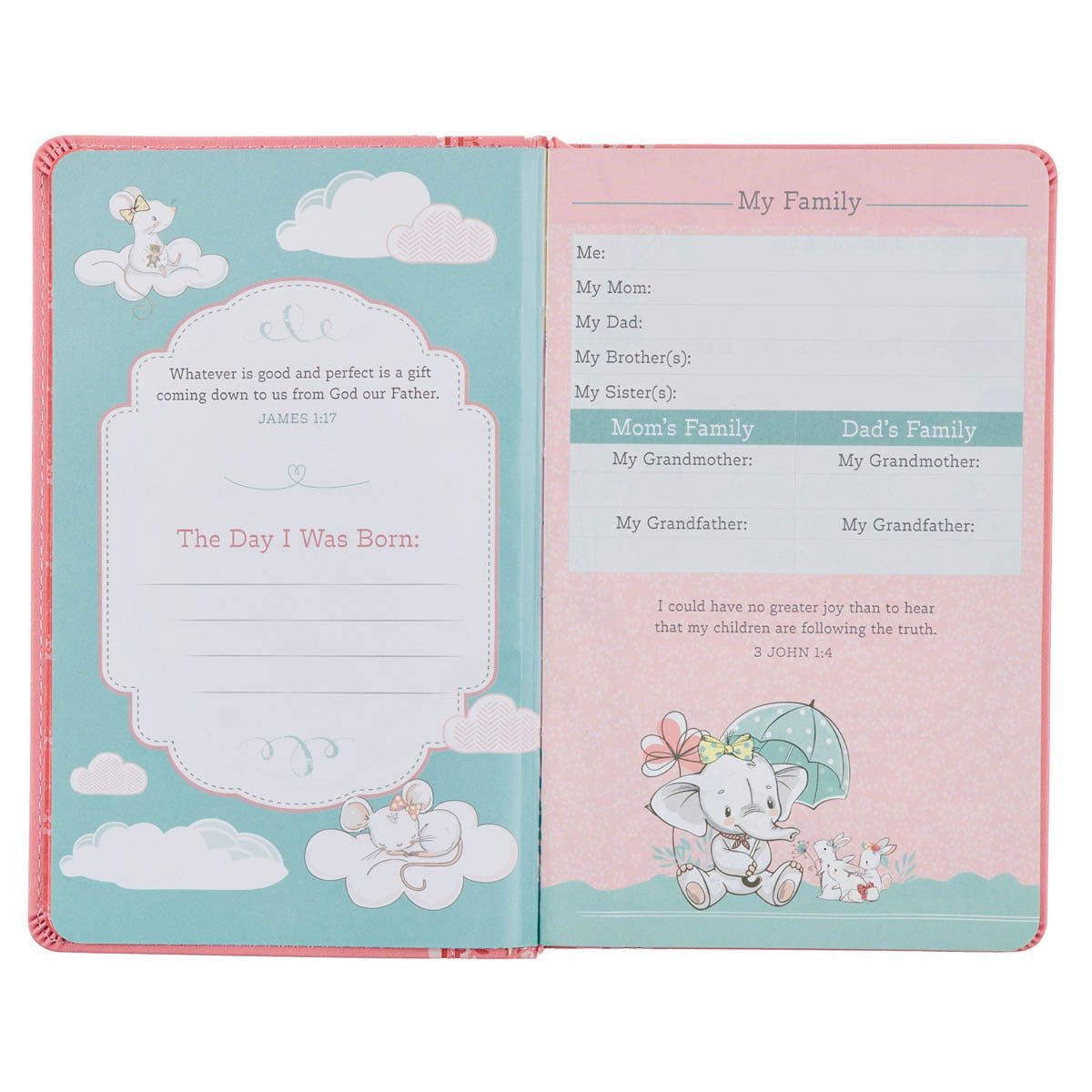 Pink Keepsake Bible