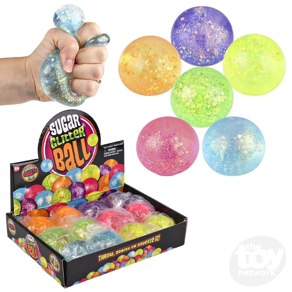 2.4" Squeezy Glitter Sugar Ball