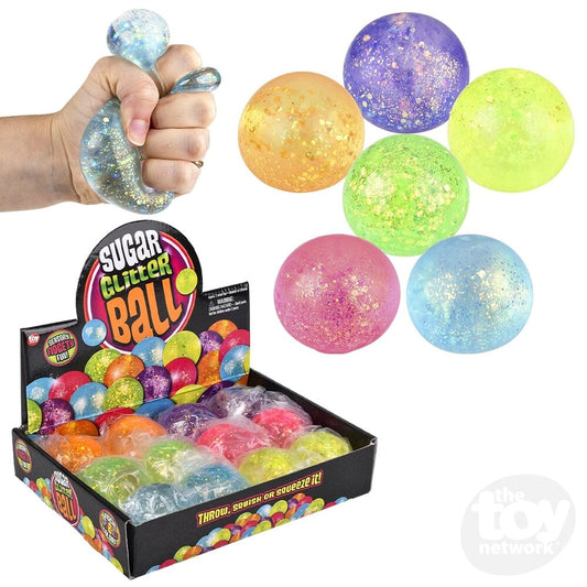 2.4" Squeezy Glitter Sugar Ball
