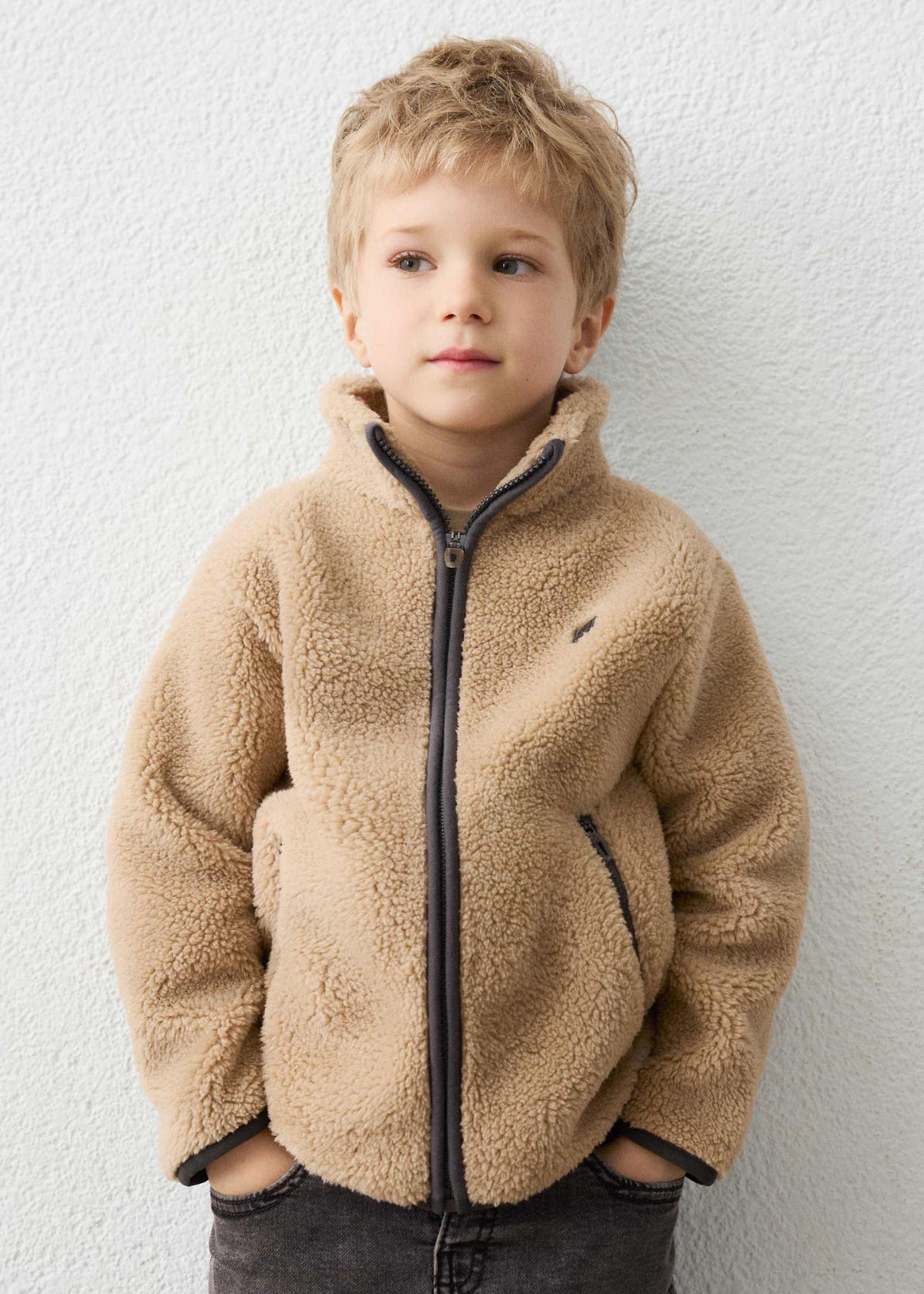 Hazelnut Boy Sherpa Zip-Up