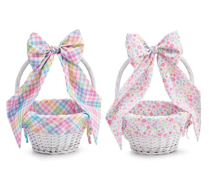 Baskets W/ Liners & Bows