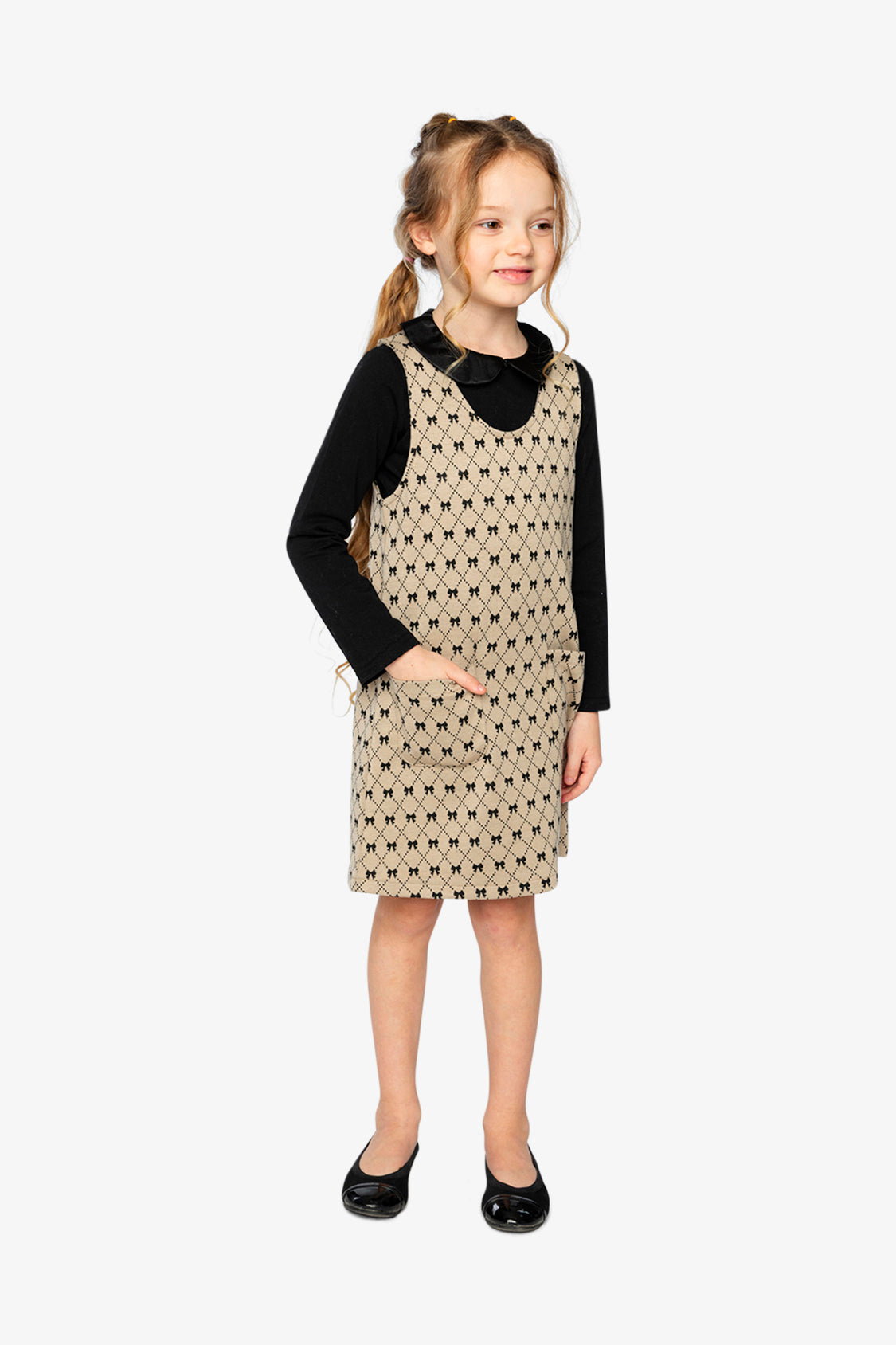Beige Bow Tie Jumper