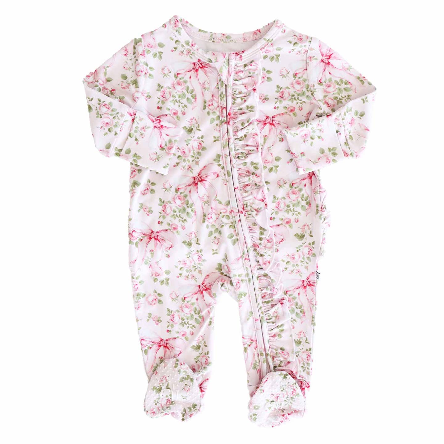 Bows In Bloom Ruffle Footie