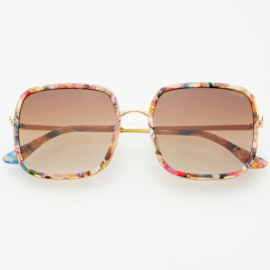 Rose Tortoise Cosmo Square Sunglasses