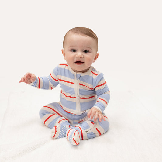 Preppy Rugby Zip Footie