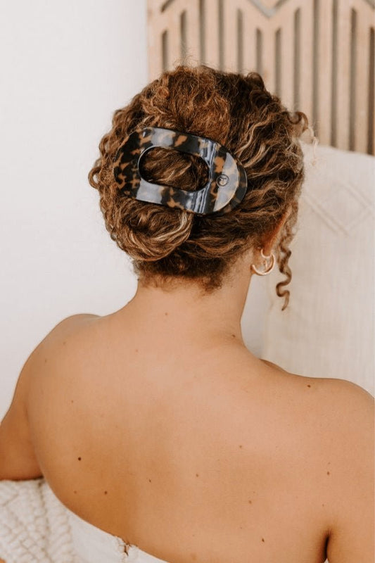 Large Flat Round Teletie Hair Clips