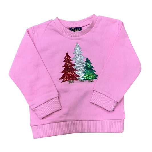 Pink Sparkly Christmas Tree Sweatshirt